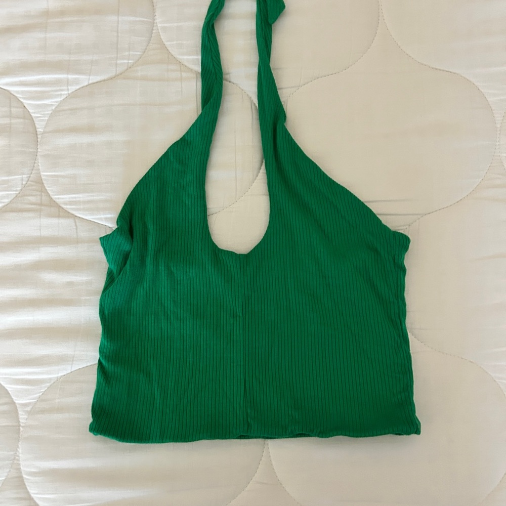 Skatie Logan Ribbed Halter Crop Top